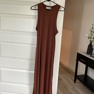 Rust Brownish Midi Tank Dress